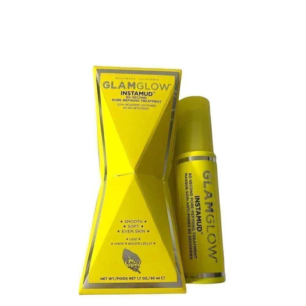 GLAMGLOW BNIB Facial Mask InstaMud 60-Second Pore-Refining Treatment 1.7 Oz